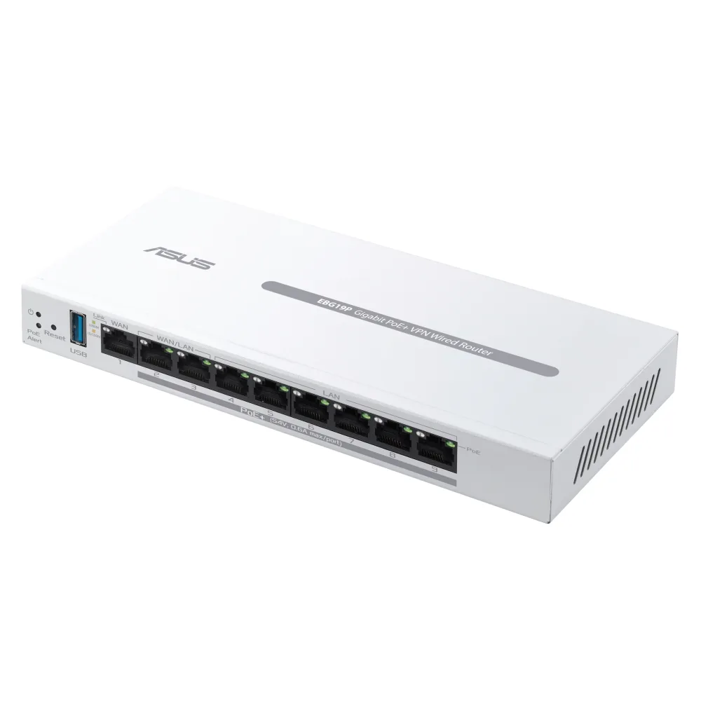 ASUS ExpertWiFi EBG19P 9-Port Gigabit PoE+ VPN Business Router