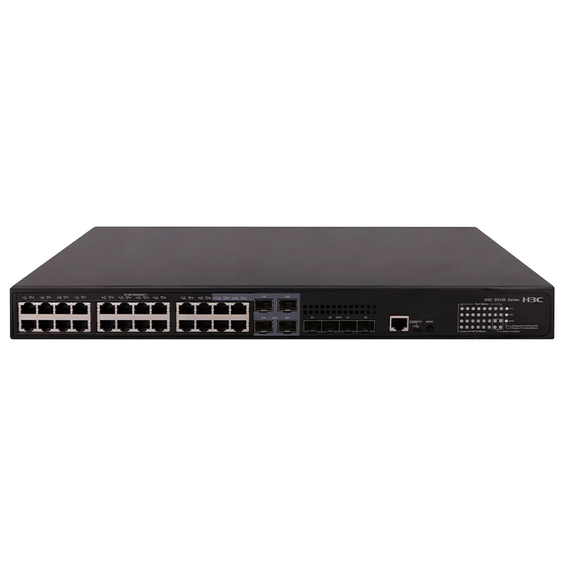 H3C S5130S-28S-HPWR-EI 24-Port Gigabit PoE+ Managed Switch with 4x 10G SFP+